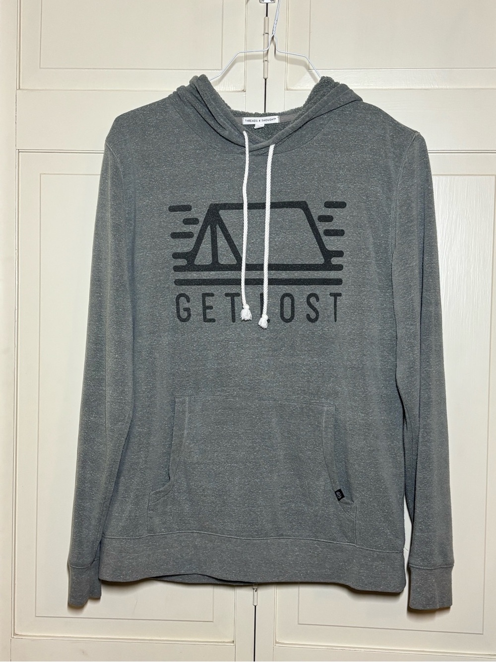 Threads 4 Thought Men's GET LOST Hooded Sweatshirt - Gray